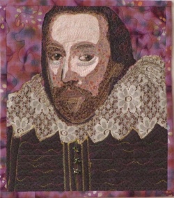 Portrait of Shakespeare Portrait of Shakespeare, quilted portrait