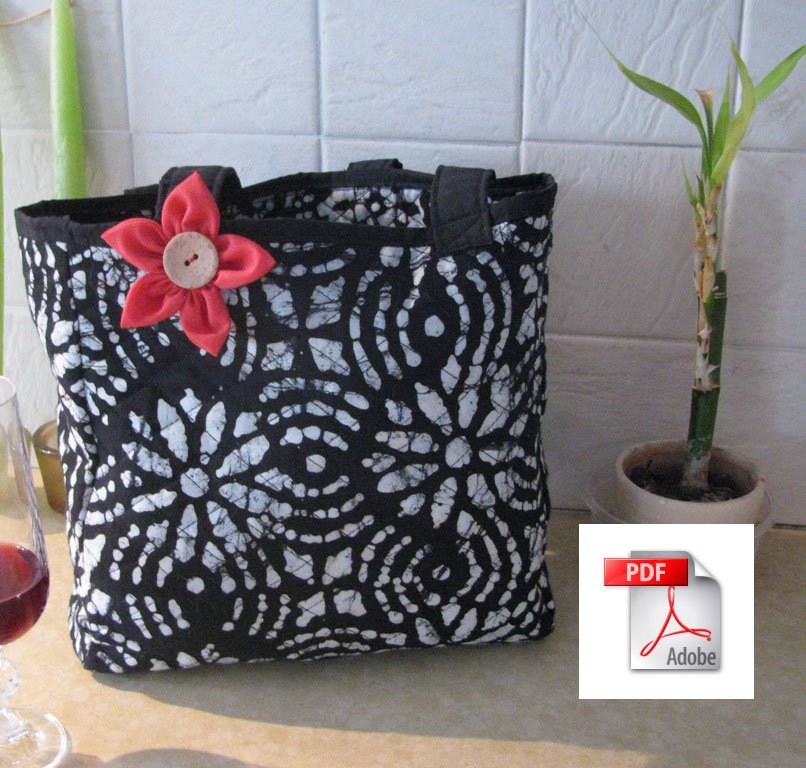 PDF Tutorial: How to Make a Quilted Weekend Tote Bag