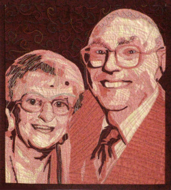 Portrait of Mom and Dad Quilted Portrait of Mom and Dad