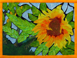 Sunflower stained glass quilt Sunflower stained glass quilt