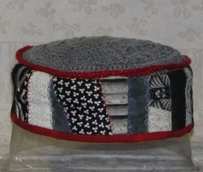 Black-White Crazy-Quilted Hat