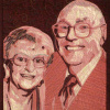 Mom and Dad fabric art