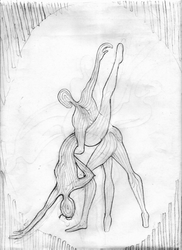 Sketch of Tango Dancers