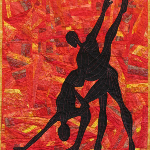 Tango Dancers fabric art