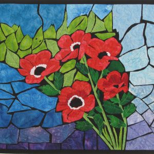 Holy Land Poppies fabric art