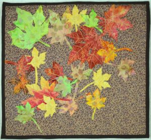 Maple Leaves fabric art
