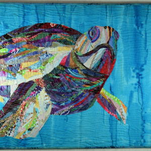Turtle fabric art
