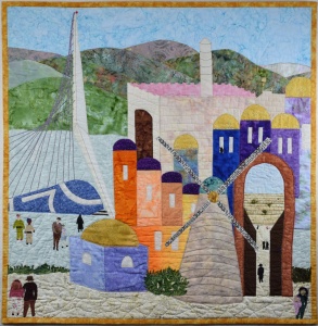 Jerusalem Old and New quilt art