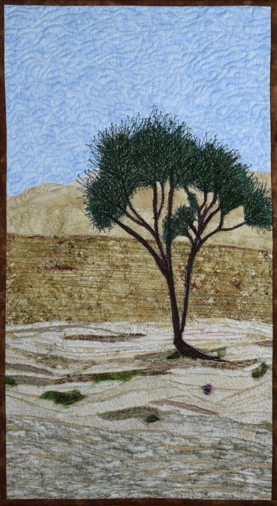 Lonely Tree in the Negev fabric art