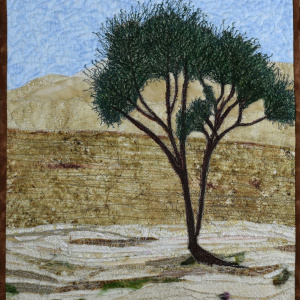 Lonely Tree in the Negev fabric art