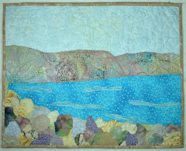 Sea of Galilee 1 fabric art