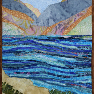 Shores of the Sea of Galilee fabric art