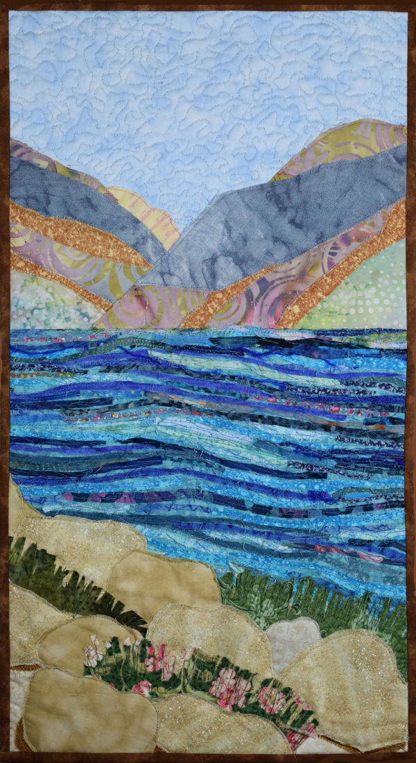 Shores of the Sea of Galilee fabric art