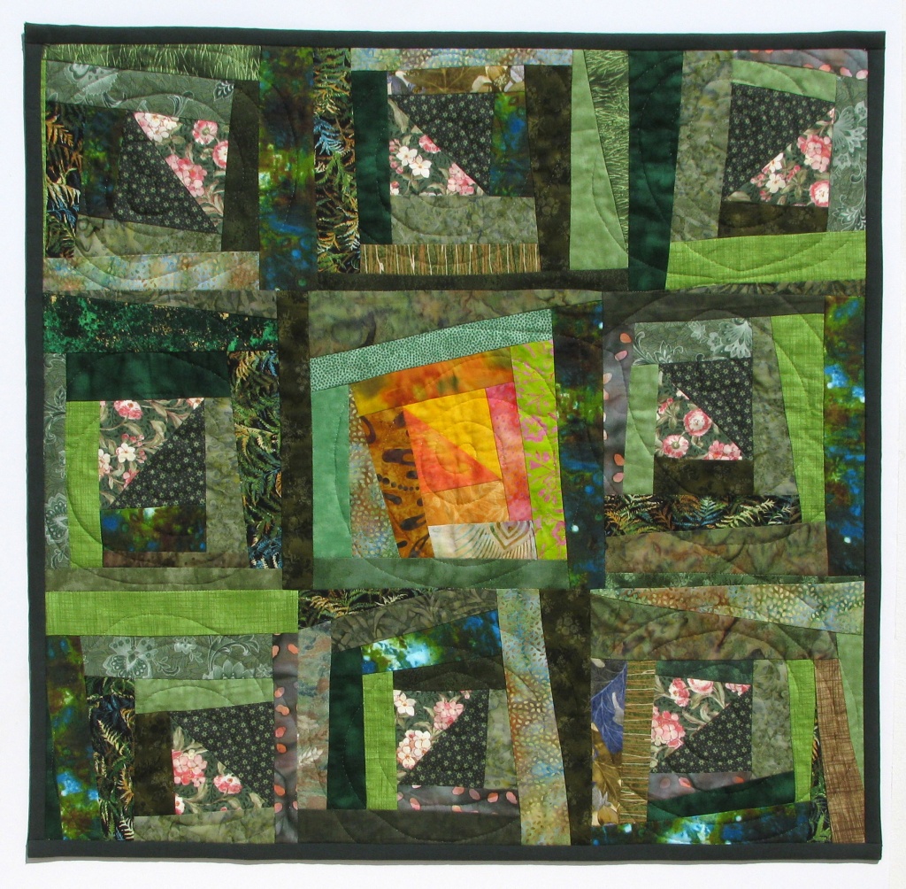 Green Meadow at Sunrise fabric art