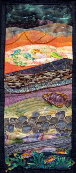 Under the Sea Seascape fabric art