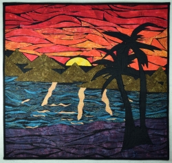 Sunset Recovery fabric art