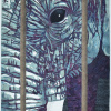 Caged In fabric art