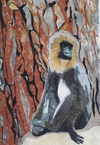 Monkey Business fabric art